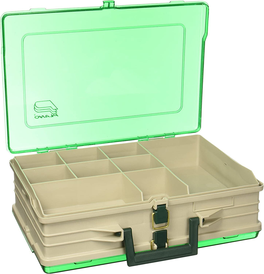 Plano Magnum Tackle Box Double Side Sandstone/Green 1119 Premium Tackle - Diamond Home USA