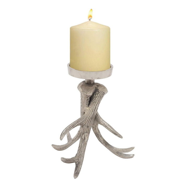 Artistic Aluminum Antler Candle Holder Black Multi Color Modern Contemporary - Diamond Home USA