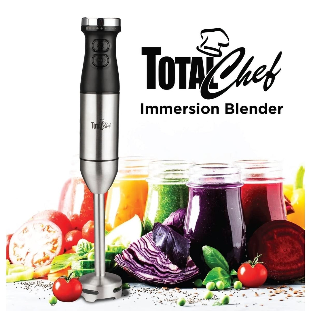 Total Chef Variable Speed Hand Blender With Turbo Boost Watt Grey Plastic - Diamond Home USA