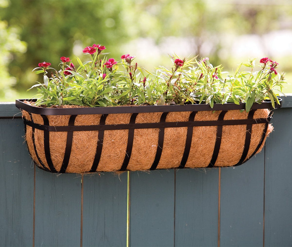 Panacea Products Flat Iron Series 30-inch (30") Window/Deck Planter Black - Diamond Home USA