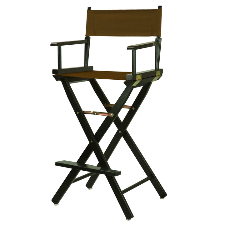 Casual Home Black Frame/Brown Canvas 30" Bar Height Directors-Chairs