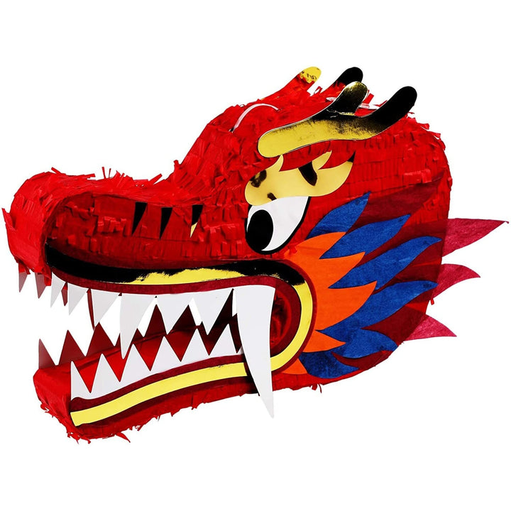 Red Dragon Pinata for Chinese New Year Party (16.5 X 13 3 in) Children's Paper - Diamond Home USA