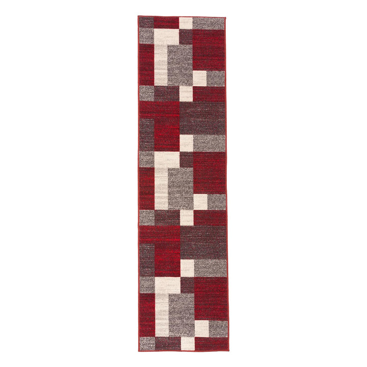 Modern Boxes Design Non-Slip (Non-Skid) Runner Rug