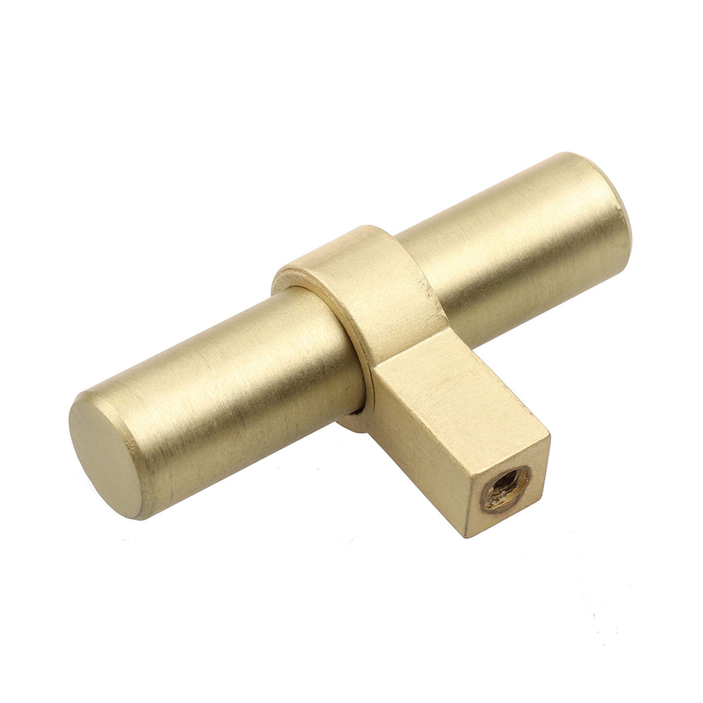 GlideRite 2.25-inch Solid Satin Gold Euro Cabinet T-Knob (Pack of 10) - Diamond Home USA