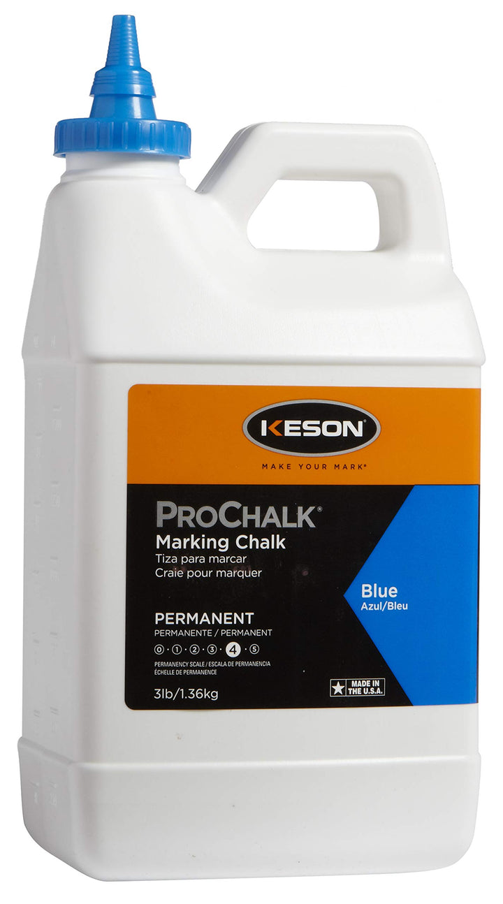 Keson PM103BLUE ProChalk Permanent Chalk Blue 3-Pounds