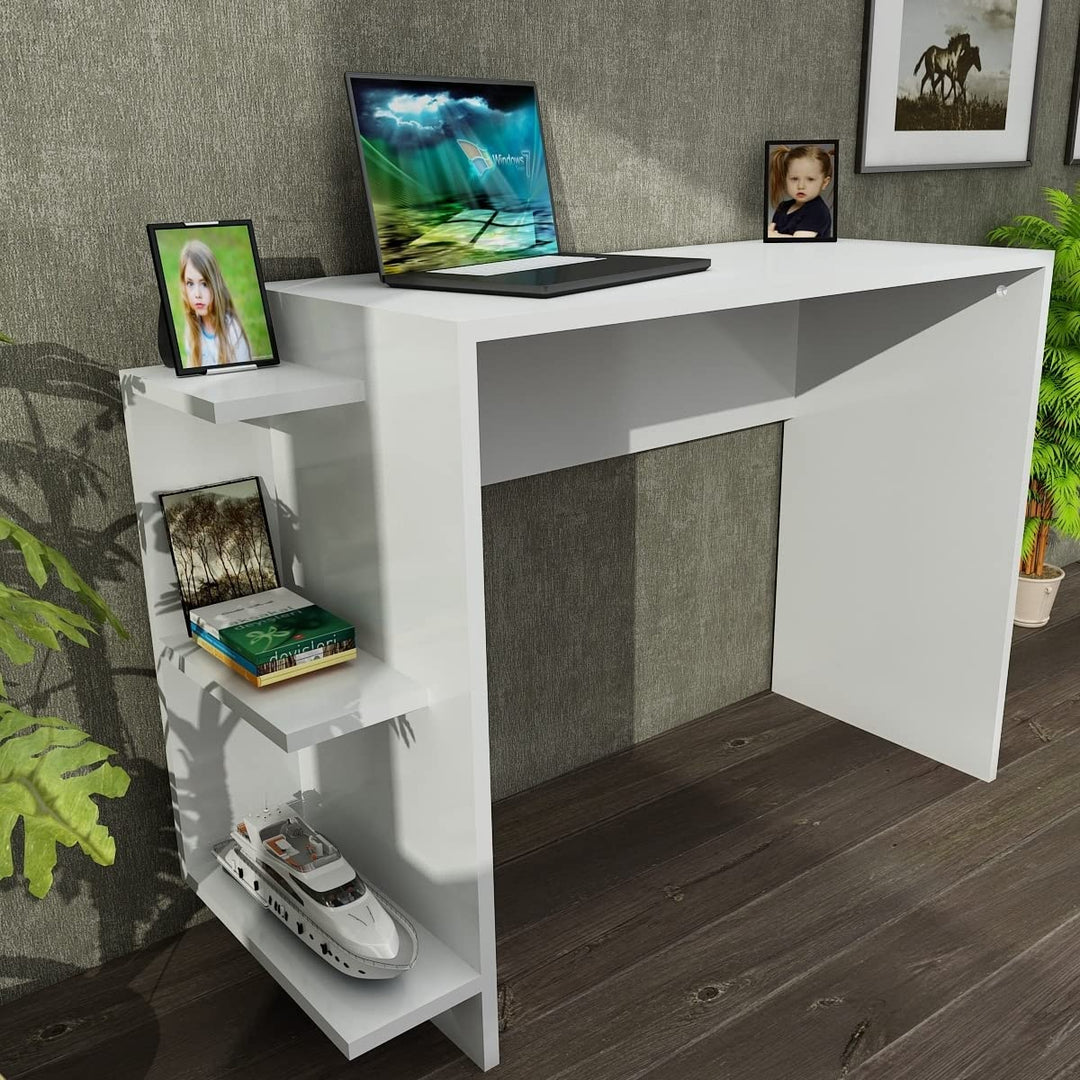 Modern Desk White Contemporary Rectangular Wood Finish Includes Hardware - Diamond Home USA