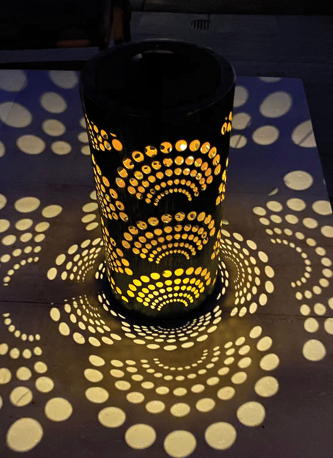 Sunset Vista Designs Solar Collection-Hanging Metal Lantern with Light 9-Inch - Diamond Home USA