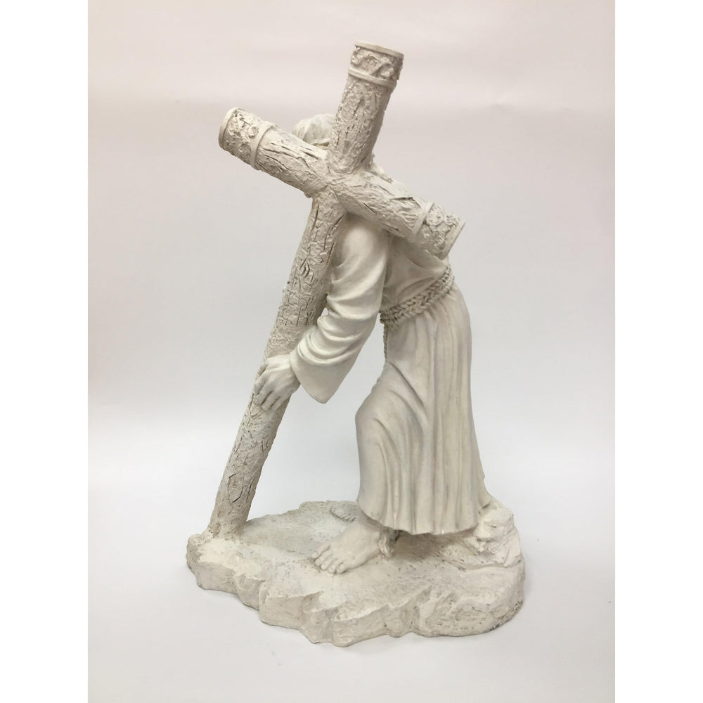 Jesus Crucifixion Statue White Religious Polyresin - Diamond Home USA