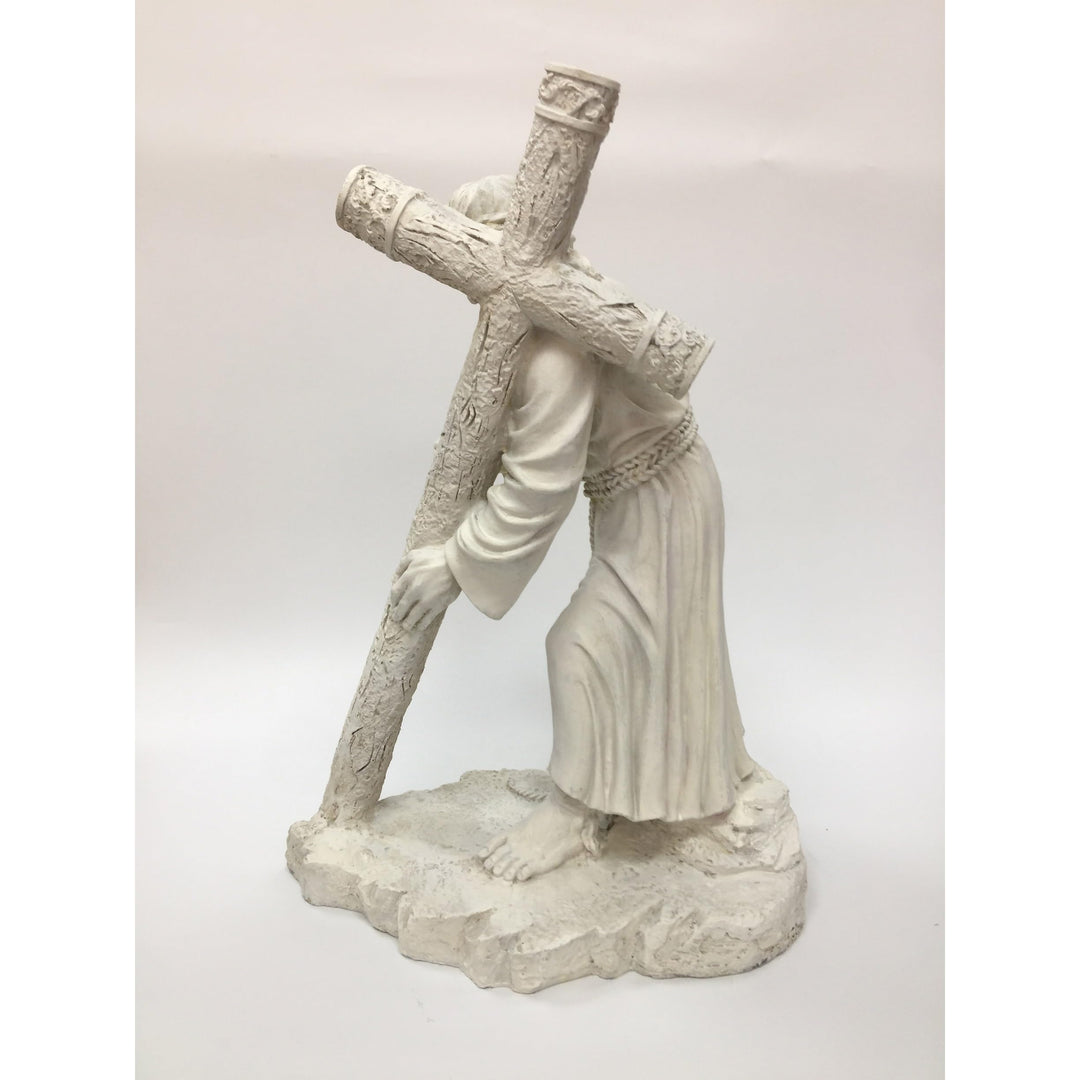Jesus Crucifixion Statue White Religious Polyresin - Diamond Home USA