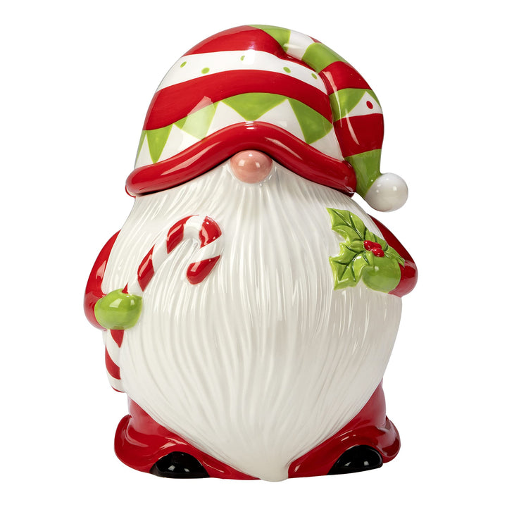 Certified International Holiday Magic Gnomes 3-D Cookie Jar 64 oz Multicolor