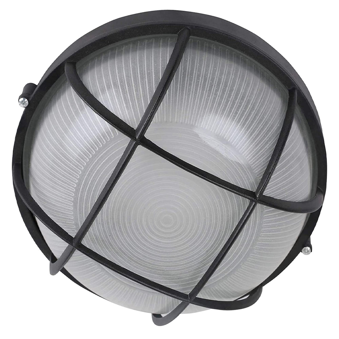 AA Warehousing 10 in. 1-Light LED Flush Mount Ceiling Light in Black Finish with