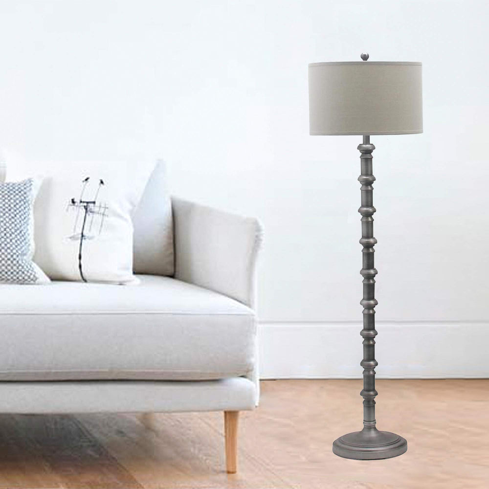 Cory Martin W-1597AS Floor Lamp Antique Silver - Diamond Home USA