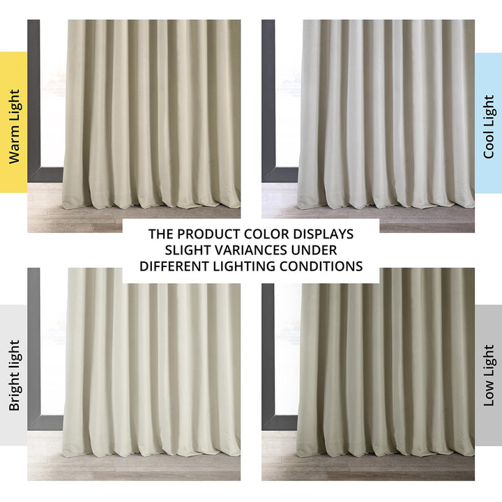 Exclusive Fabrics Signature Extra Wide Blackout Velvet Curtains (1 Panel) - Luxurious Blackout Drapes