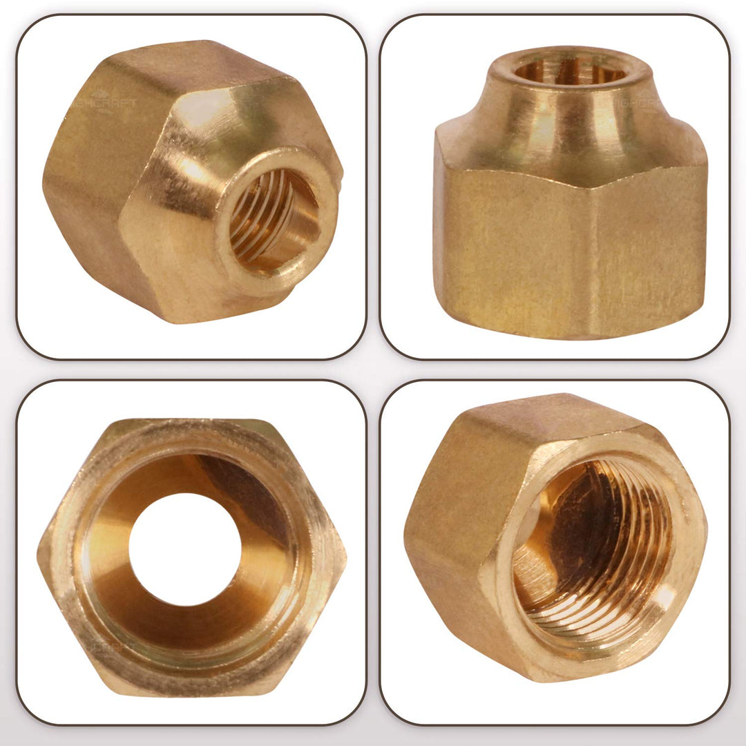 highcraft G41GTS-5812 Short Reducing Nut for Flare Pipe Fittings 5/8" x 1/2" - Diamond Home USA