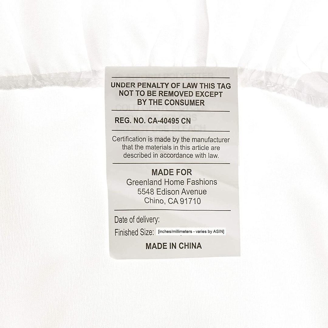 Greenland Home Sasha Bed Skirt White Twin - Diamond Home USA