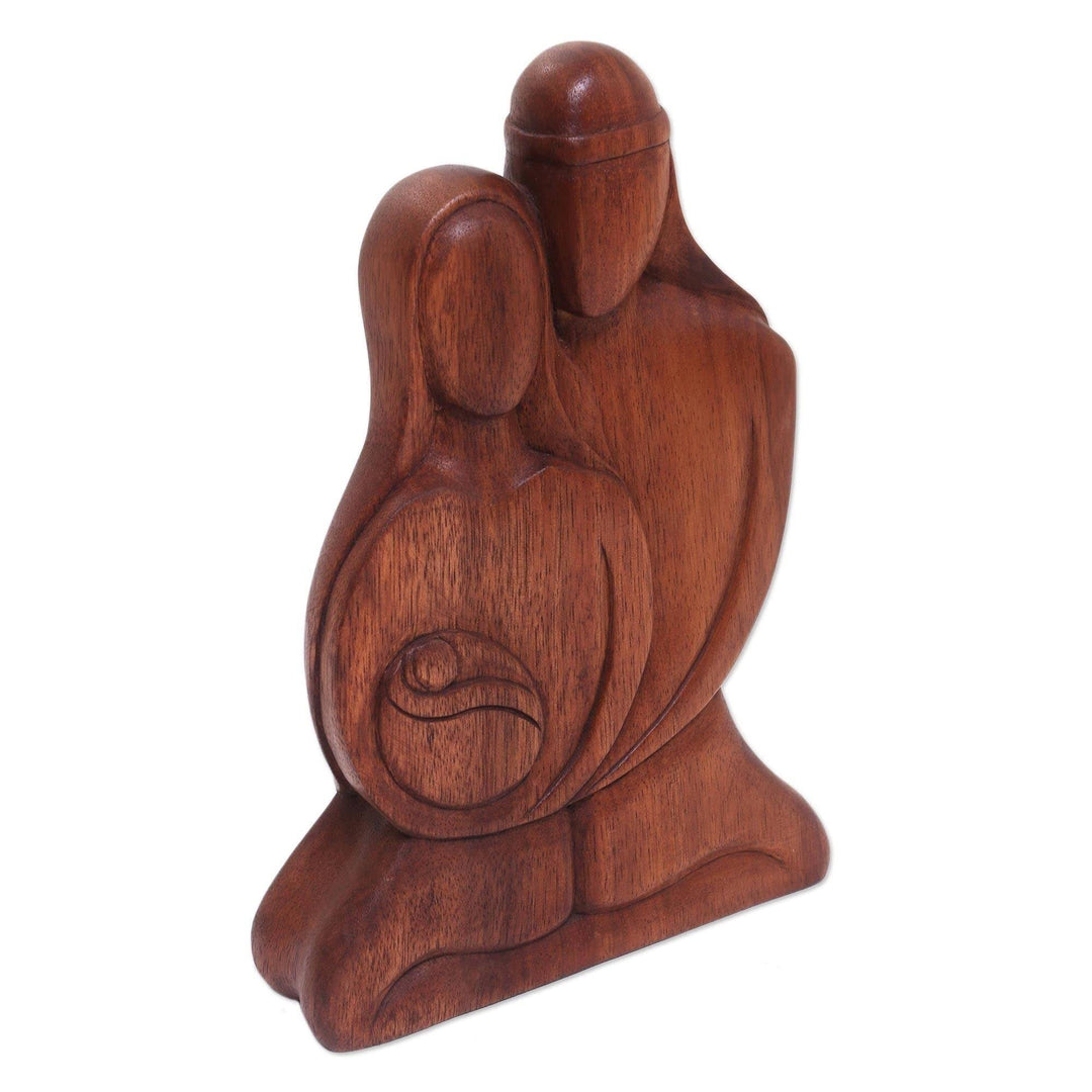 Handmade Wood Sculpture 'Family Intimacy' (Indonesia) Brown Antique - Diamond Home USA