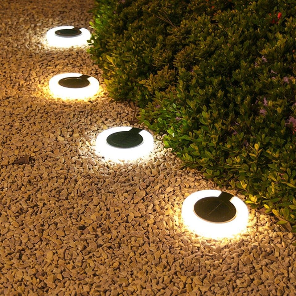 Rotatable Solar Led Ground Light White - Diamond Home USA