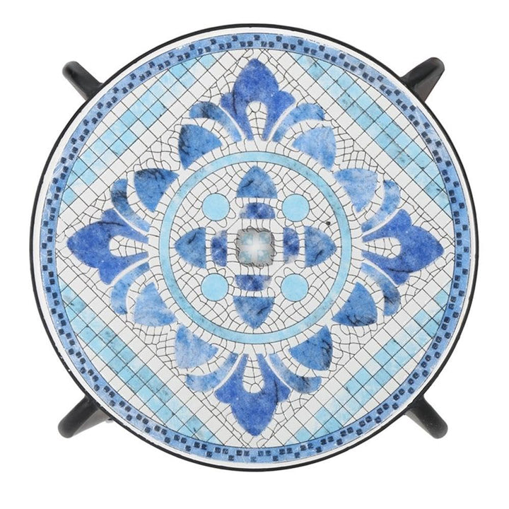 Noble House Skye Outdoor Ceramic Tile Side Table - Diamond Home USA