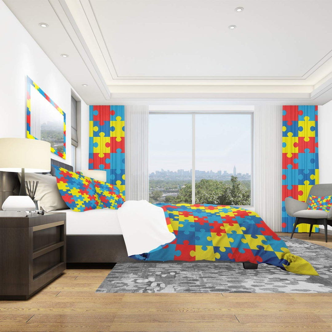 Designart World Autism Awareness Day-Modern & Contemporary Duvet Cover Bedding - Diamond Home USA