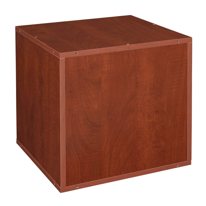 Stackable Storage Cube Cherry Red Modern Contemporary Wood Finish - Diamond Home USA