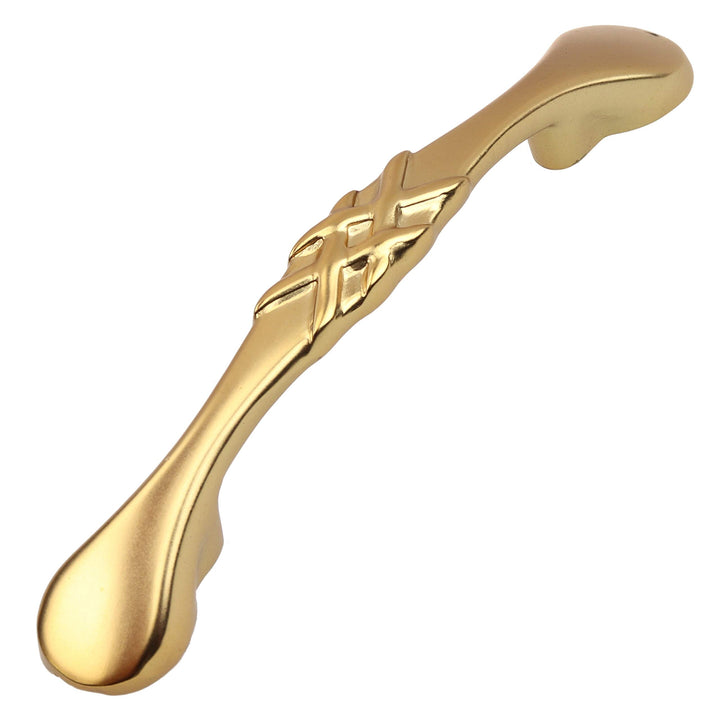5-Pack 3 in. Center Brass Gold Braided Cabinet Pulls French Country Zinc Finish