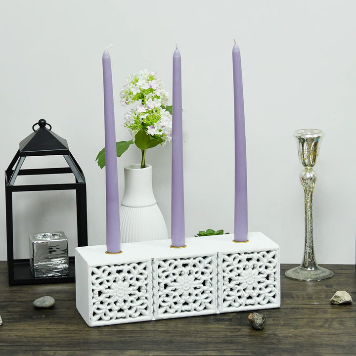 Zest Candle 12-Piece Inch Lavender Taper Candles Count