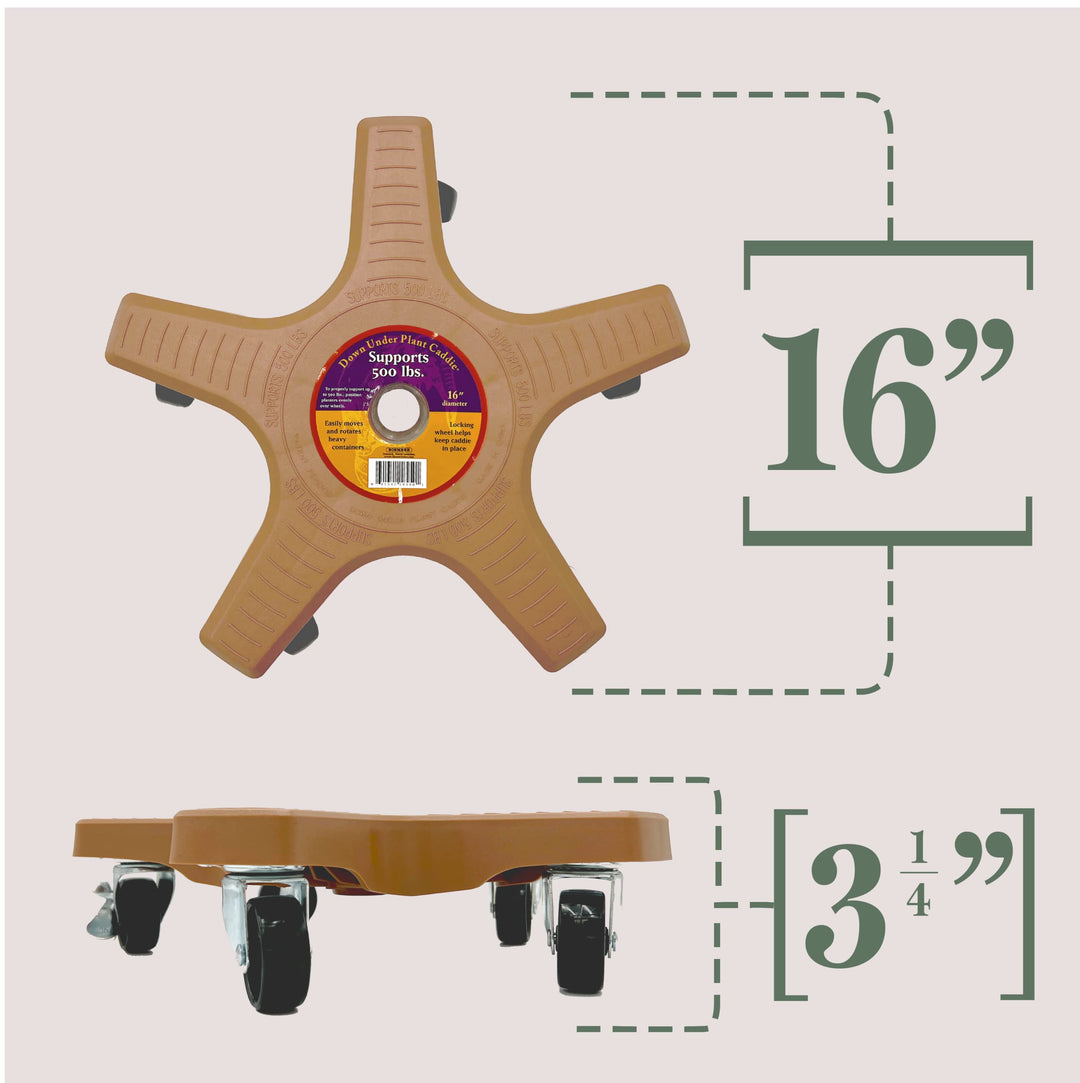 Bosmere S18430 Down Under Plant Caddie Heavy Duty Plant Stand with Wheels - Diamond Home USA