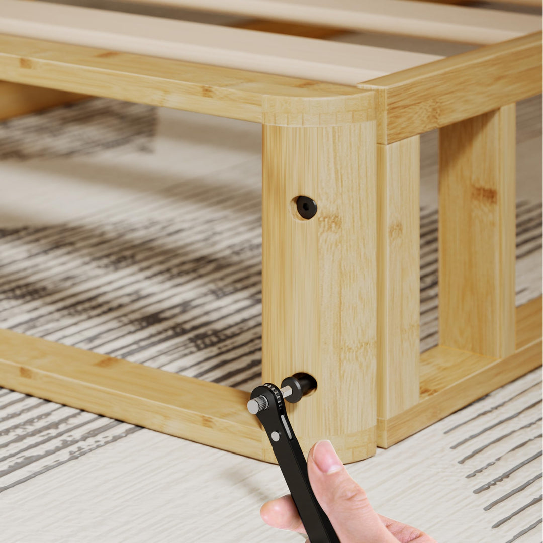 ZINUS Edgar 8 Inch Bamboo Box Spring Mattress Foundation Sturdy Bamboo Structure Queen
