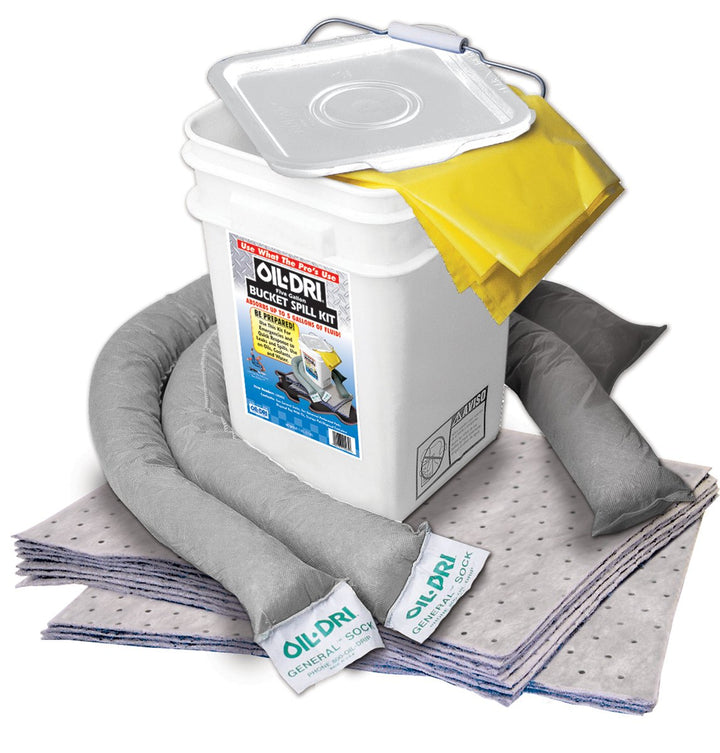 Oil-Dri L90435 Compact Universal 5-Gallon Bucket Spill Kit 5-Gallon Maximum