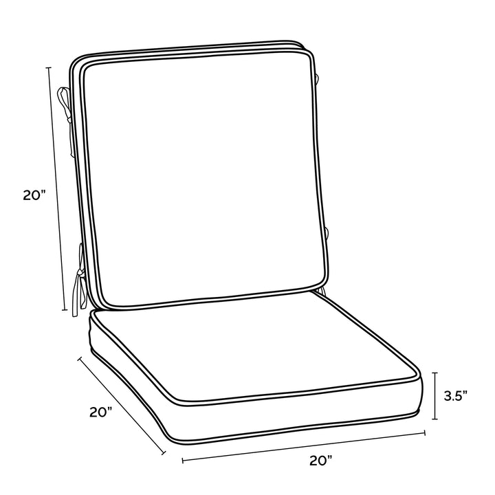 Arden Selections ProFoam Essentials Outdoor Chair Cushion 20 x 20 French Blue - Diamond Home USA