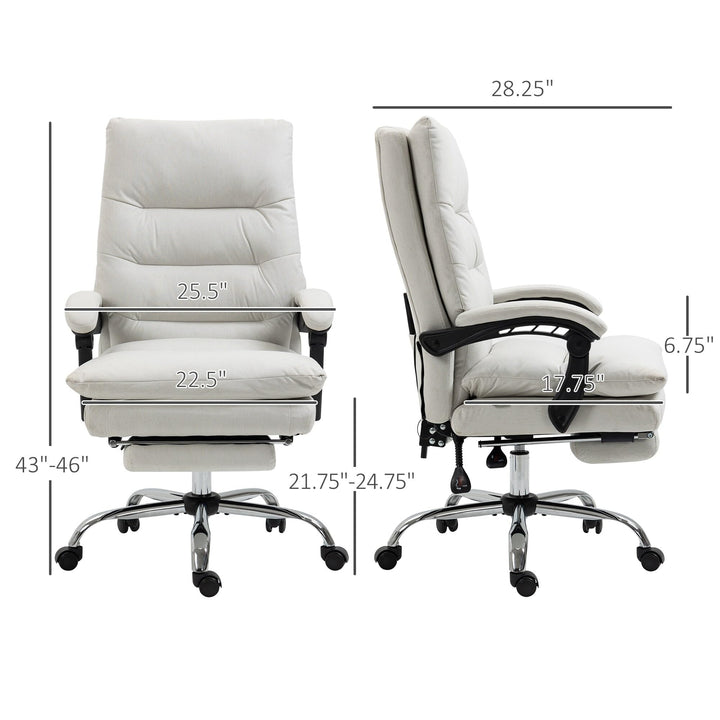 Vibration Massage Office Chair Heated Reclining Computer with Footrest Armrest - Diamond Home USA