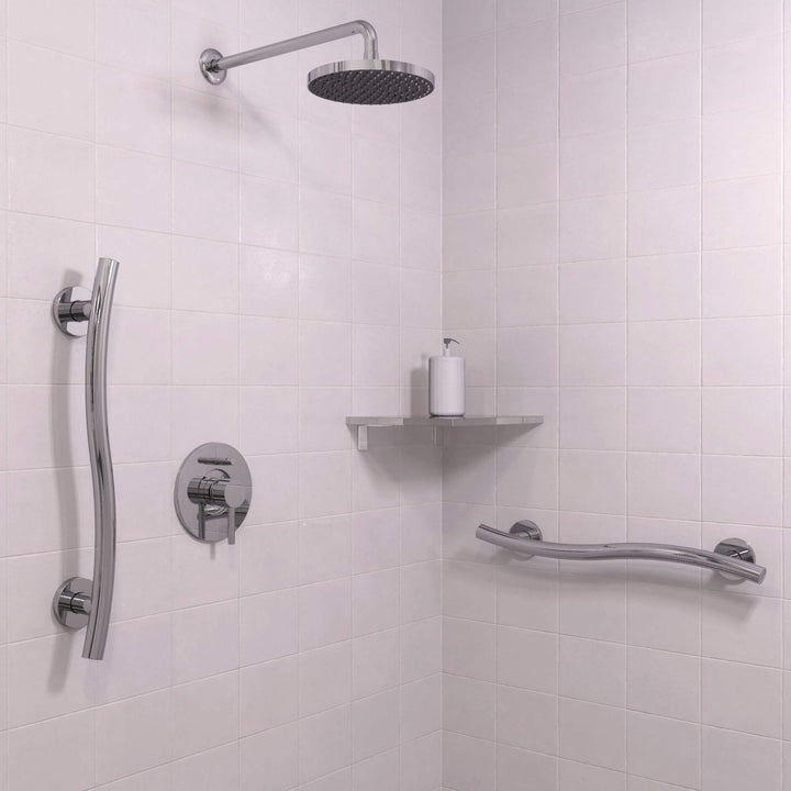 Keeney GB2022-36PC Wave Grab Bar 1.25 Dia x 36 In. Polished Chrome