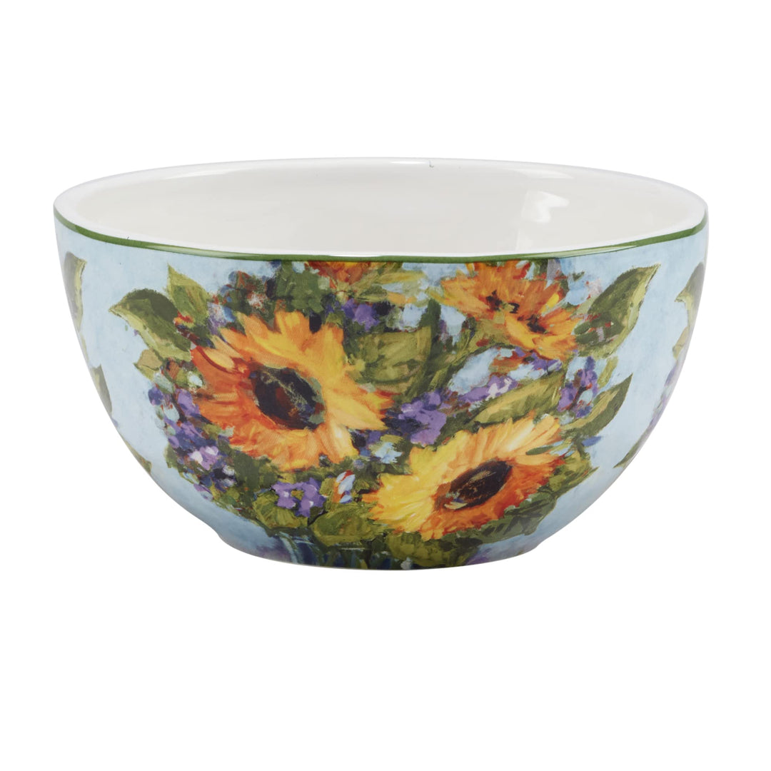 Certified International Sunflower Bouquet 28 oz. Ice Cream/Dessert Bowls Set - Diamond Home USA