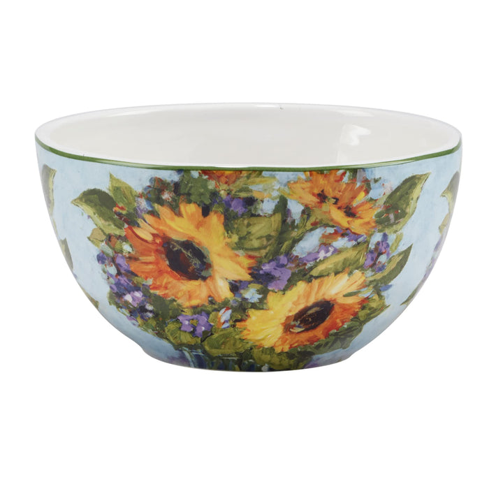 Certified International Sunflower Bouquet 28 oz. Ice Cream/Dessert Bowls Set - Diamond Home USA