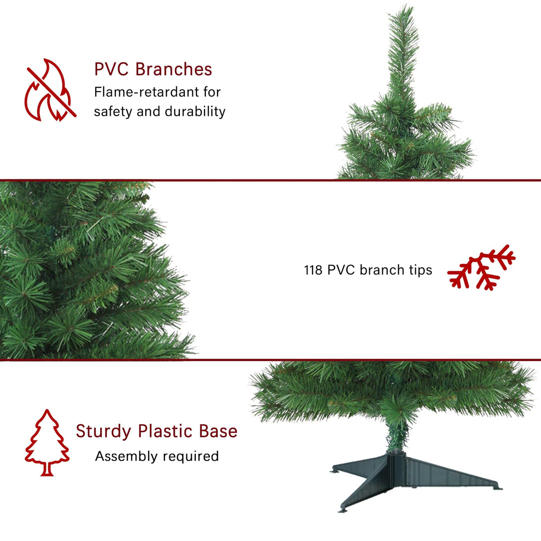 Jeco 3 Ft Tacoma Pine Artificial Christmas Tree 3 Feet Green - Diamond Home USA