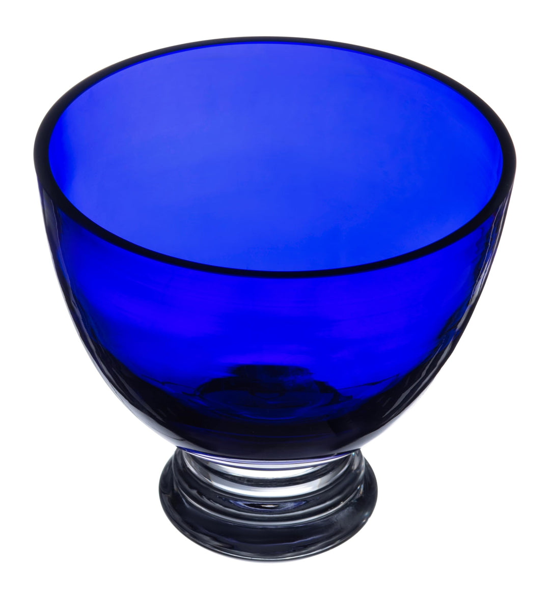Barski Handmade Glass Round Footed Bowl Cobalt 8.5" D (8.5 Inches Diameter) Made - Diamond Home USA