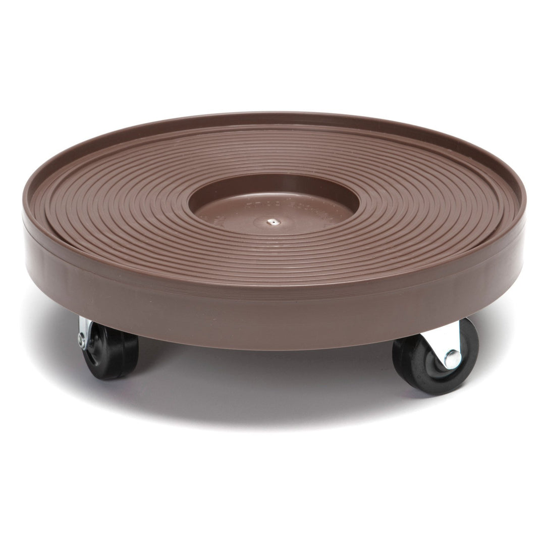 DeVault Enterprises DEV3015E 12 Inch Plant Dolly with Hole Espresso - Diamond Home USA