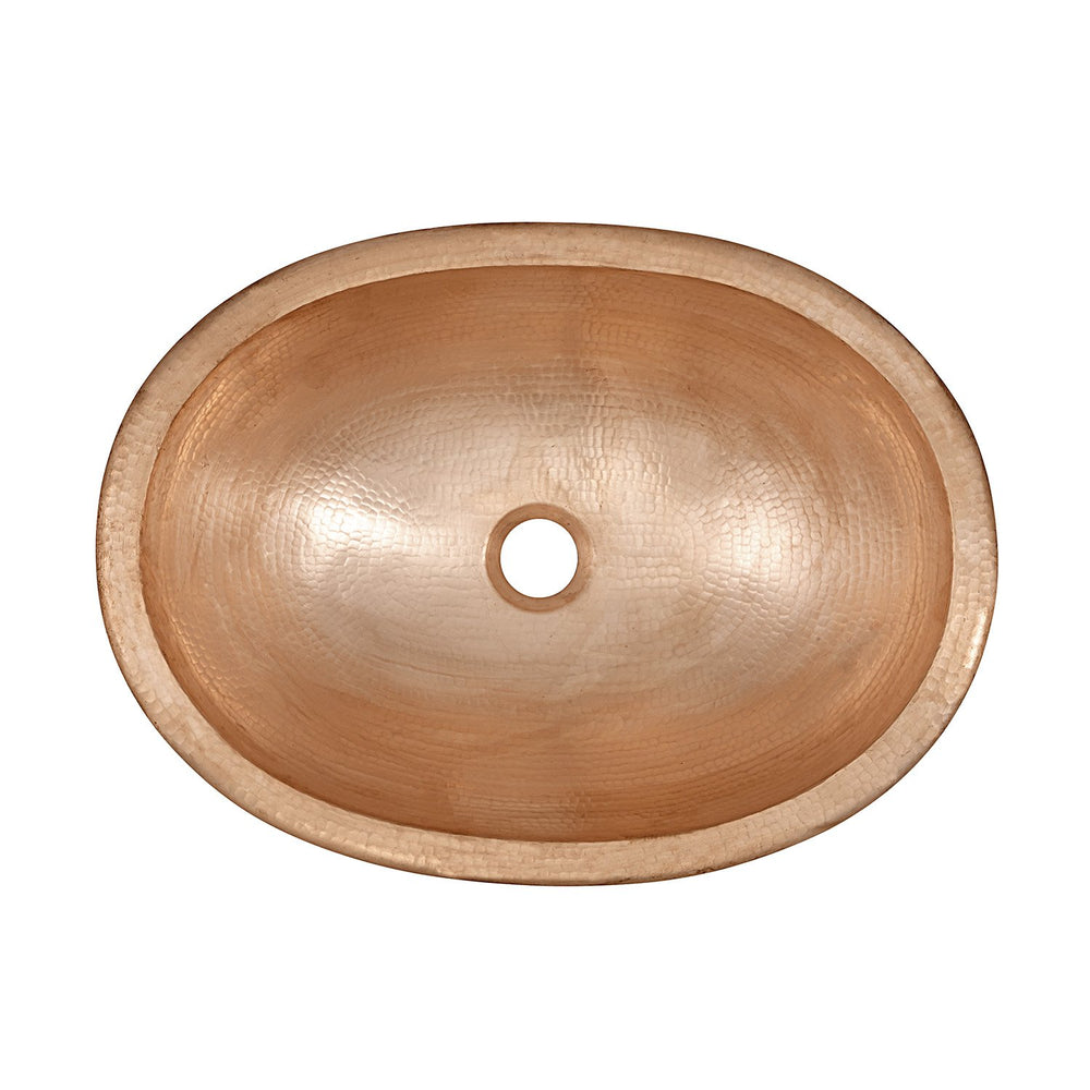 Sinkology SB202-19NU Strauss Dual Mount Handmade Pure Solid 19" Naked Copper - Diamond Home USA