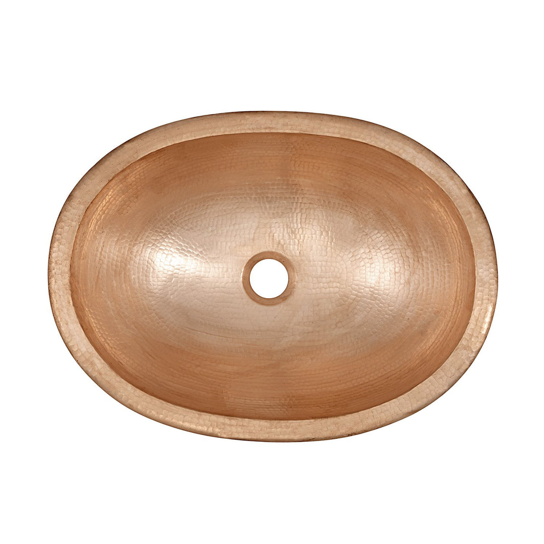 Sinkology SB202-19NU Strauss Dual Mount Handmade Pure Solid 19" Naked Copper - Diamond Home USA