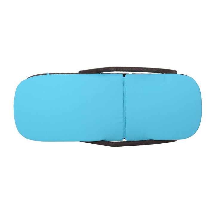 Christopher Knight Home Chaise Lounge Set Dark Brown + Blue - Diamond Home USA