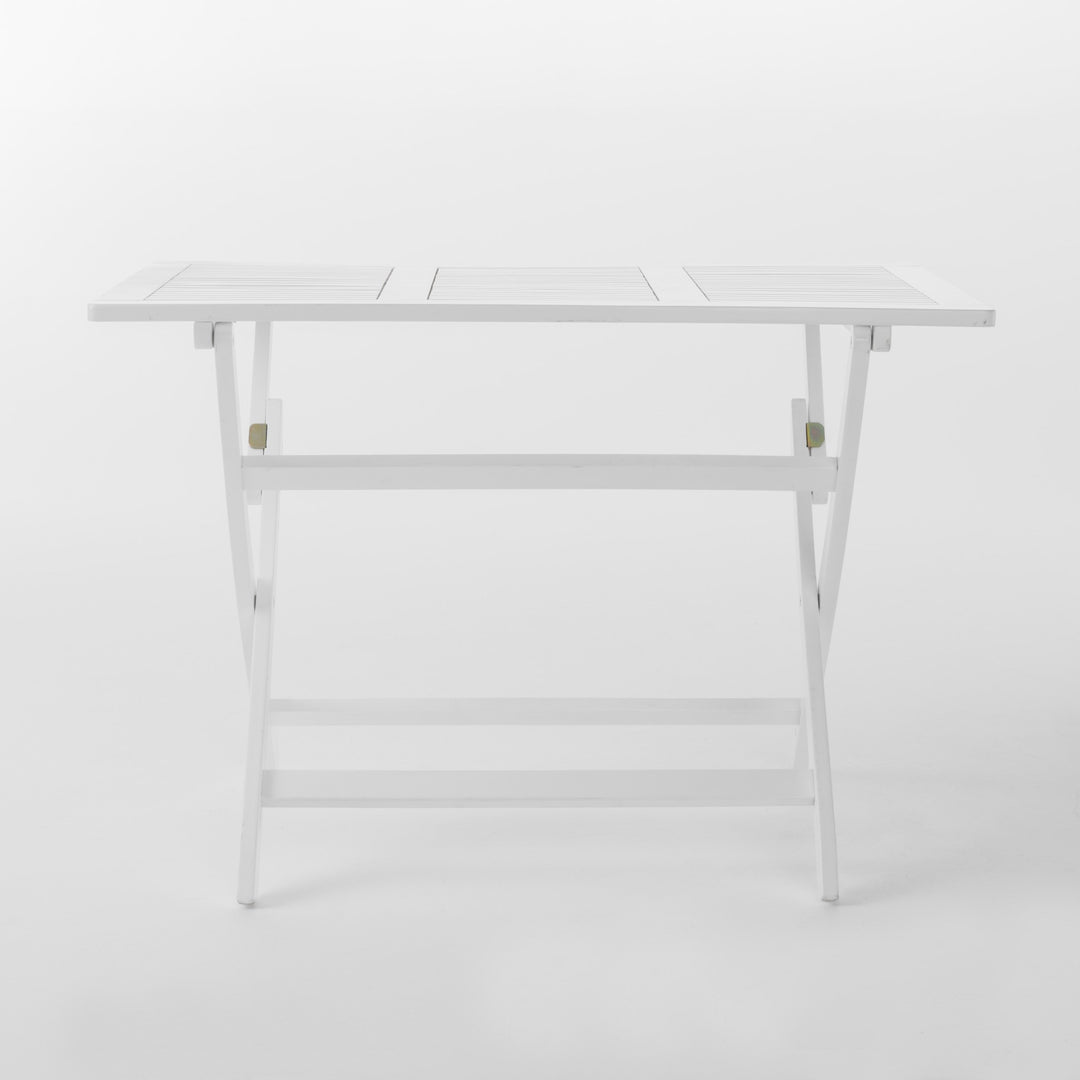 Christopher Knight Home Positano Outdoor Acacia ood Foldable Dining Table Pu/ White - Diamond Home USA