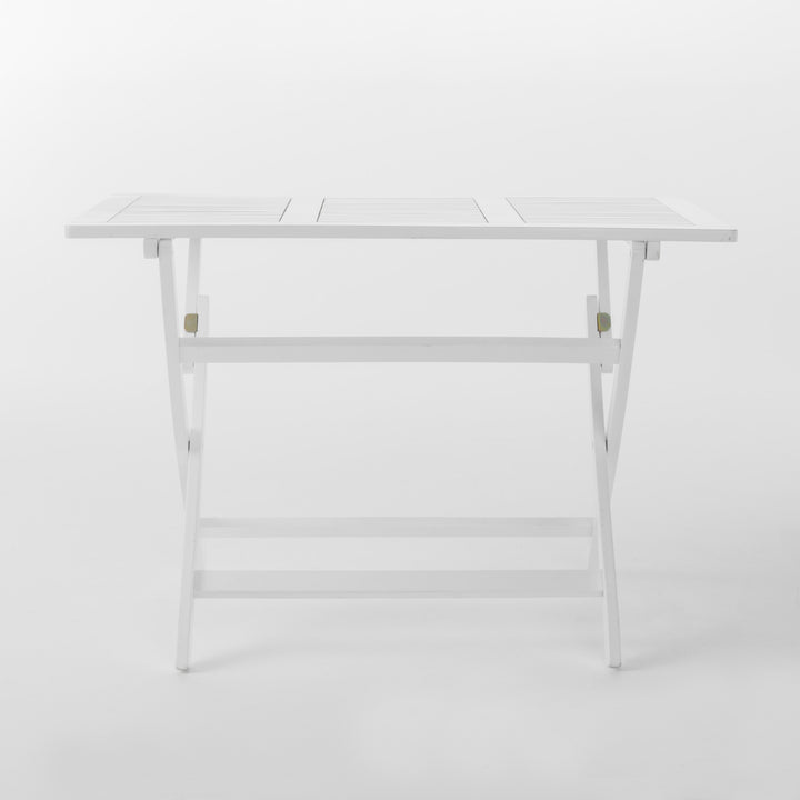 Christopher Knight Home Positano Outdoor Acacia ood Foldable Dining Table Pu/ White - Diamond Home USA