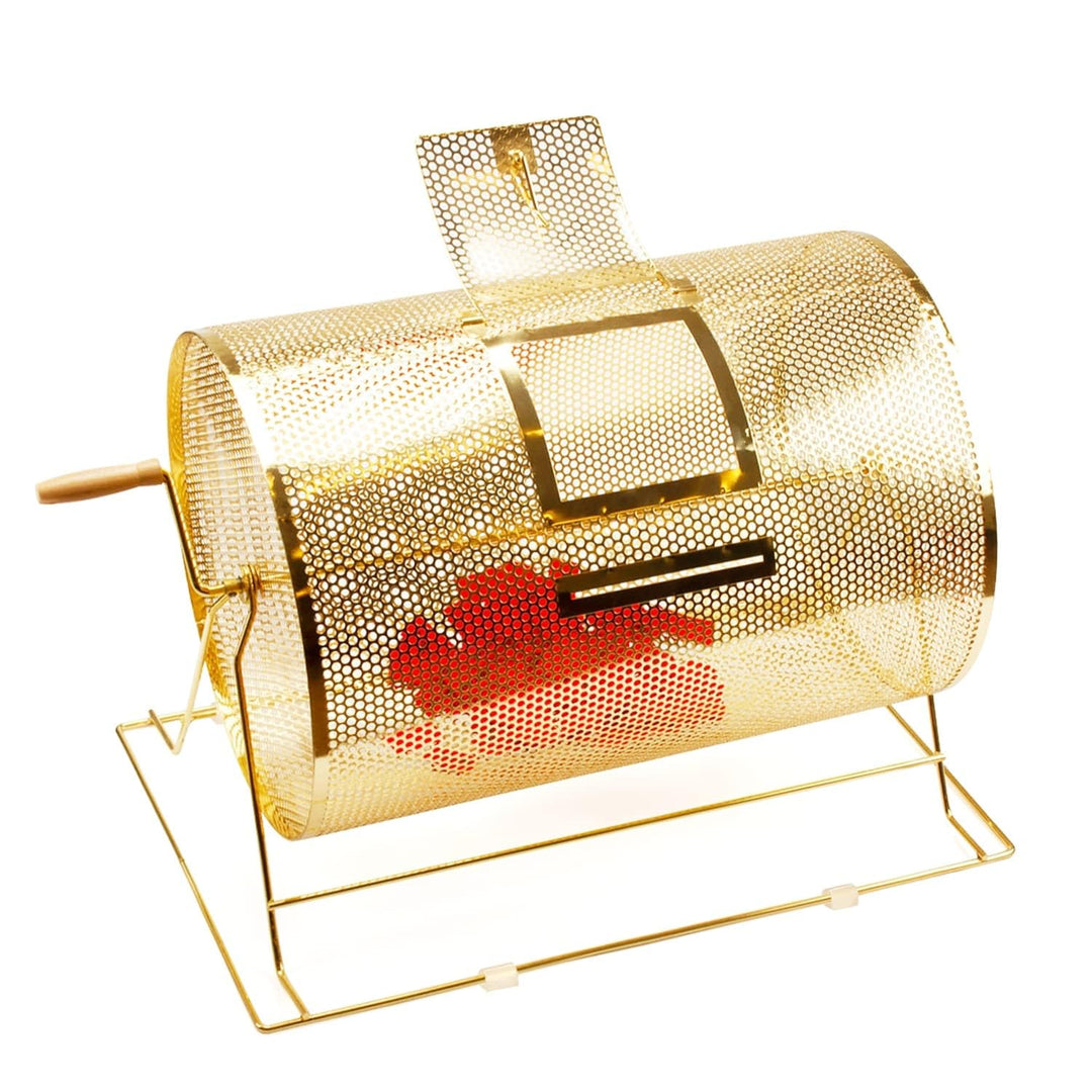 Large Brass Raffle Ticket Drum Holds Tickets Or Ping Pong Balls Yellow