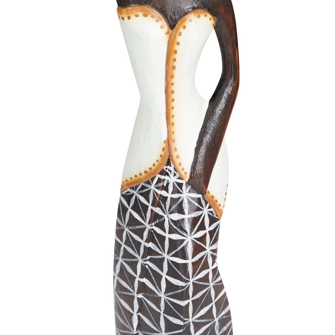 Gold Bohemian Sculpture (Set of 3) S/3 32" 23" 20" h Culture Wood - Diamond Home USA