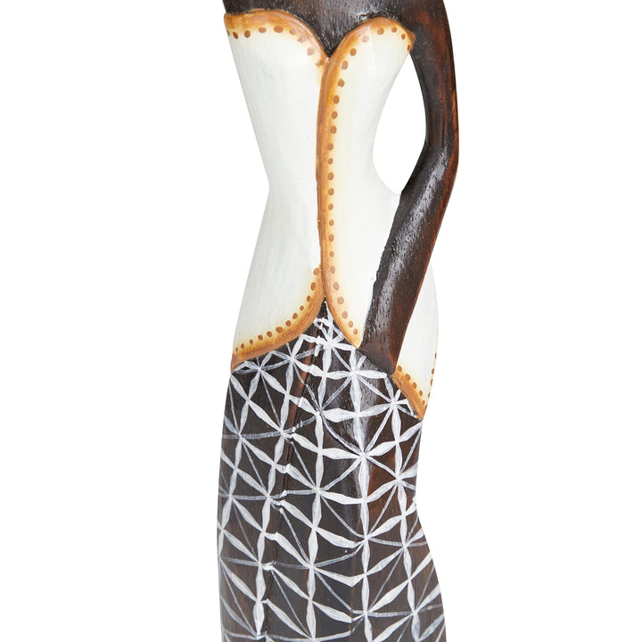 Gold Bohemian Sculpture (Set of 3) S/3 32" 23" 20" h Culture Wood - Diamond Home USA