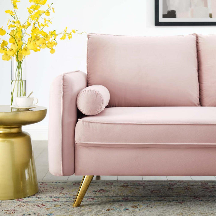 Modway Revive Performance Velvet Loveseat Pink - Diamond Home USA