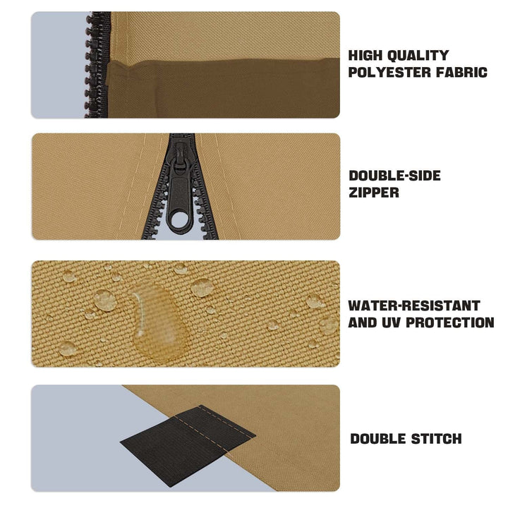 10' X Gazebo Curtain Set Protecting Privacy Side Walls 4 Panels (Curtain Only) - Diamond Home USA