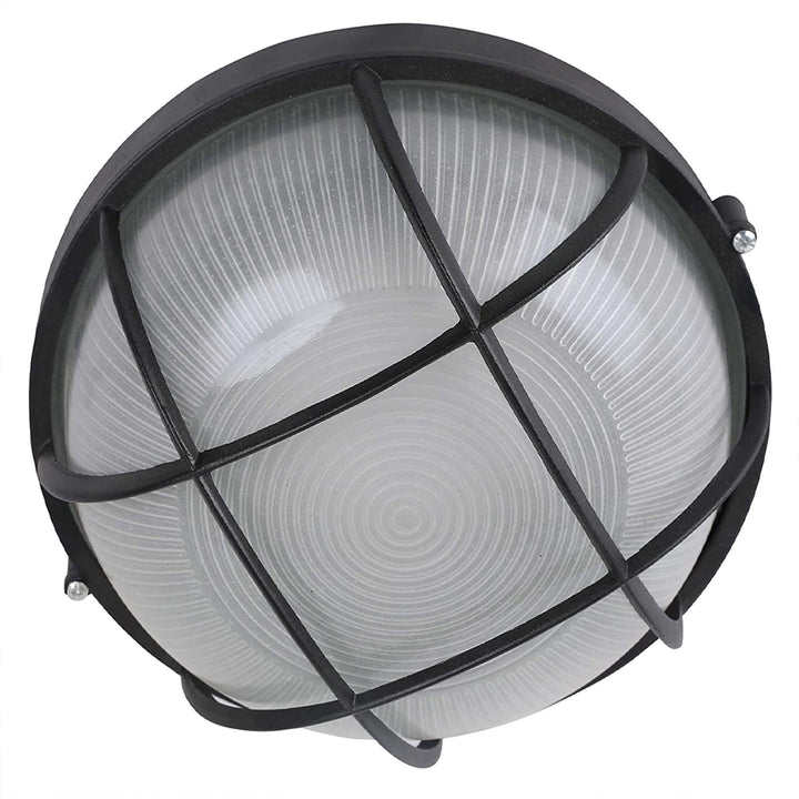 AA Warehousing 10 in. 1-Light LED Flush Mount Ceiling Light in Black Finish with - Diamond Home USA