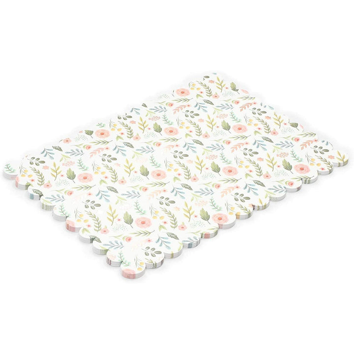 Paper Placemats for Table Floral (14 X 10 in 50 Pack) Multi Color Rectangle - Diamond Home USA