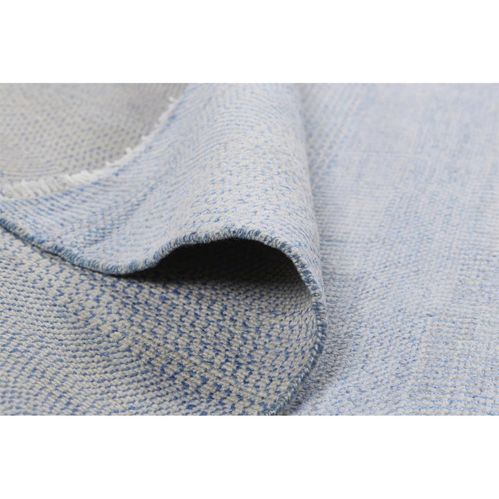 2' X 3' Blue and Silver Wool Striped Hand Knotted Area Rug X Stripe Modern - Diamond Home USA